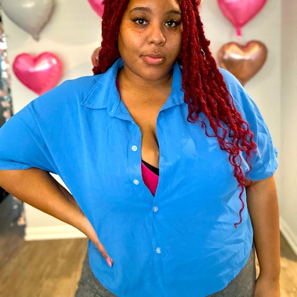 Shein Blue Top!